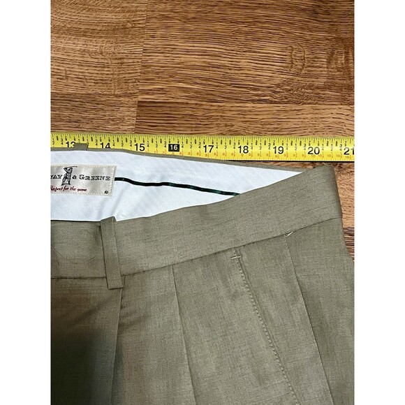 Fairway & Greene Men’s Vintage Size W40 Khaki Tan 100% Wool Performance Pants - Picture 5 of 7